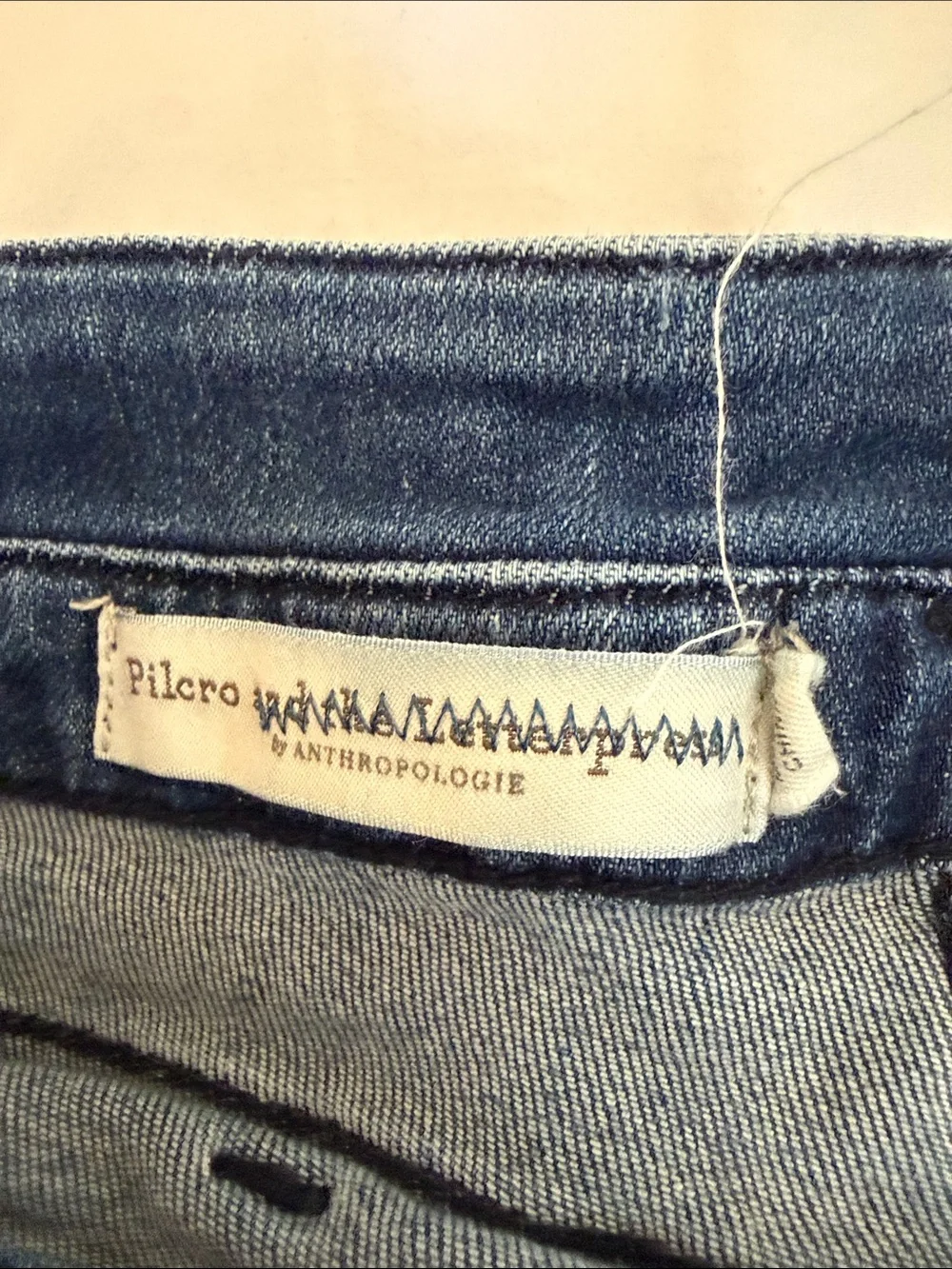 Pilcro and the Letterpress Indigo High-Rise Button-Fly Denim Shorts